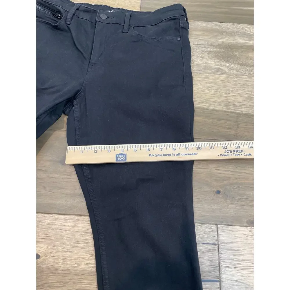 Athleta Black Jeans 12P Stretch Denim Mid Rise Slim Ankle Petite